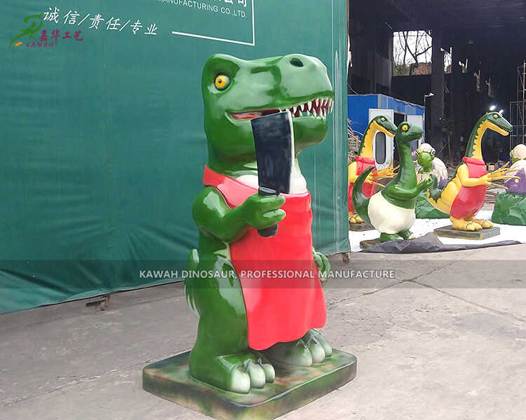 Customized Cartoon Dinosaur Model Fiberglass Dinosaur Statue