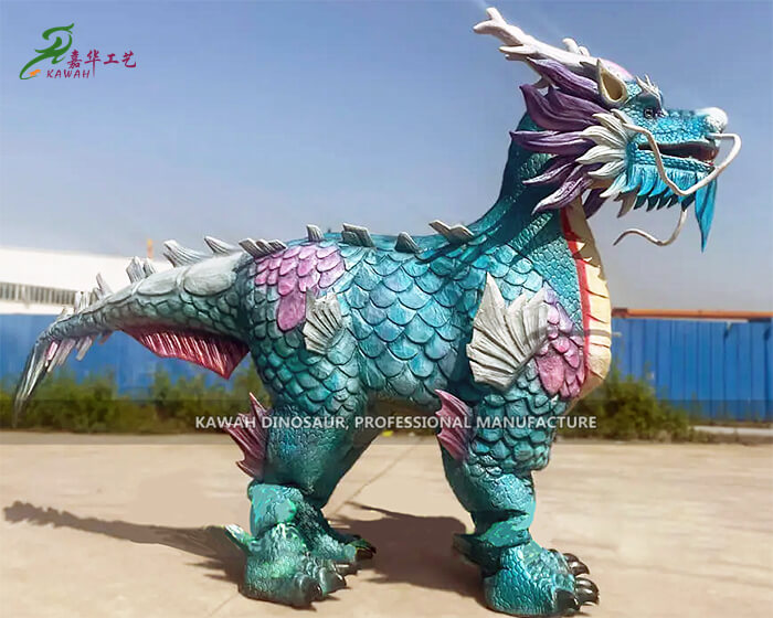 Customized Realistic Dinosaur Costume Dargon Kylin Costume 2 Person Control DC-901