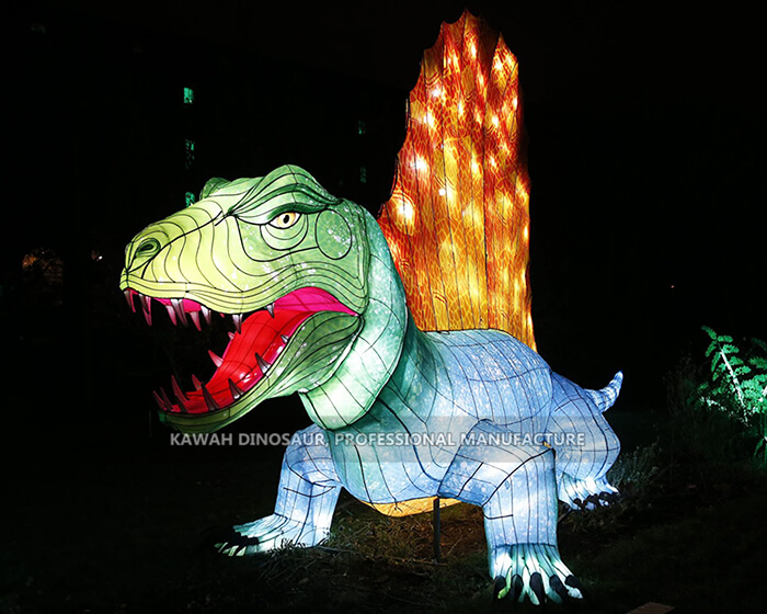 Dimetrodon Lanterns With Movements And Sounds Realistic Dinosaurs Festival Lighting CL-2639