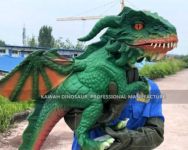 Dragon Baby Hand Puppet Realistic Dinosaur Puppet Customized HP-1111