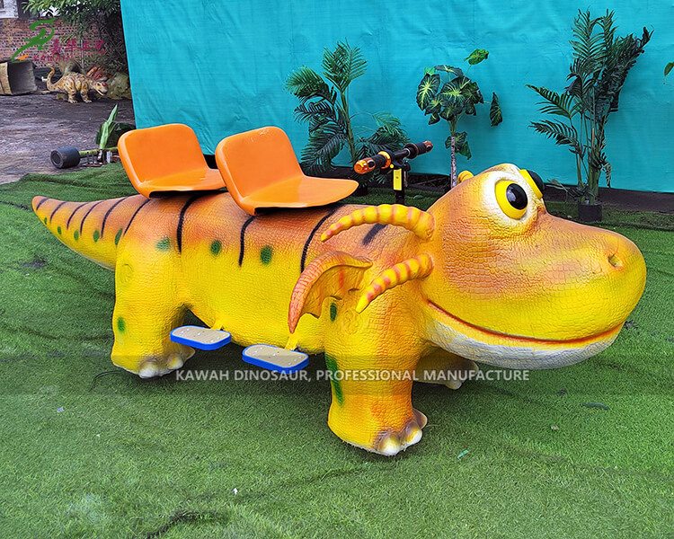 Electric Ride On Dinosaur Double Seats Riding Dinosaurs For Amusement Park ER-847