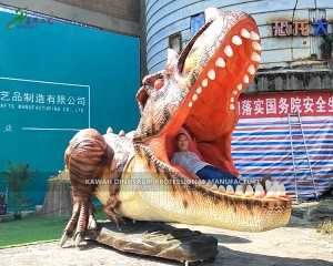 China Wholesale Amusement Rides Plush Electric Ride on Animals for Children Robotic Animatronic Dinosaur Rides