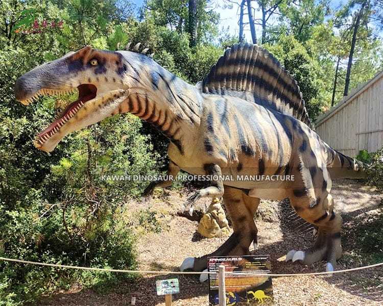 Jungle Park Artificial Dinosaur Spinosaurus Animatronic Dinosaur Garden Statue
