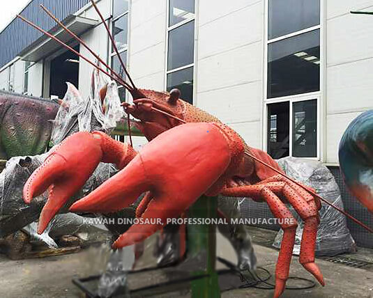 Lifelike Animatronic Crayfish Statue Customized AM-1658