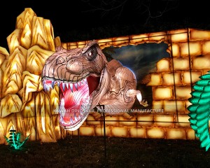 Realistic Lanterns T-rex Head Coming Out Customized Holiday Led Lighting Lanterns Decorations CL-2616