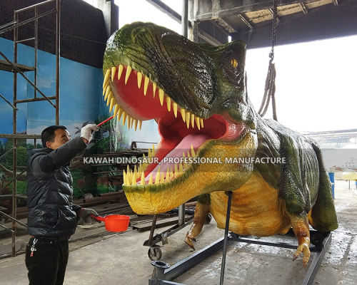 Painting for a 10 meters T-rex model