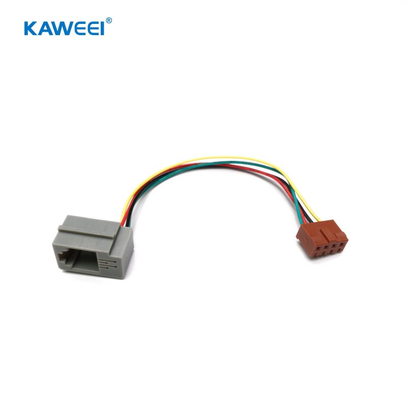 RJ11 Female 616E 4p4c connector to terminal block housing wire harness Communication equipment wiring harness