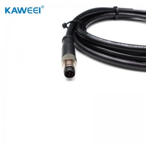 ODM M8 6PIN Lelaki IP68 Pemasangan kabel kalis air