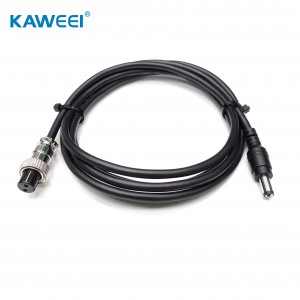 GX12 to DC Custom Waterproof Cable Assembly