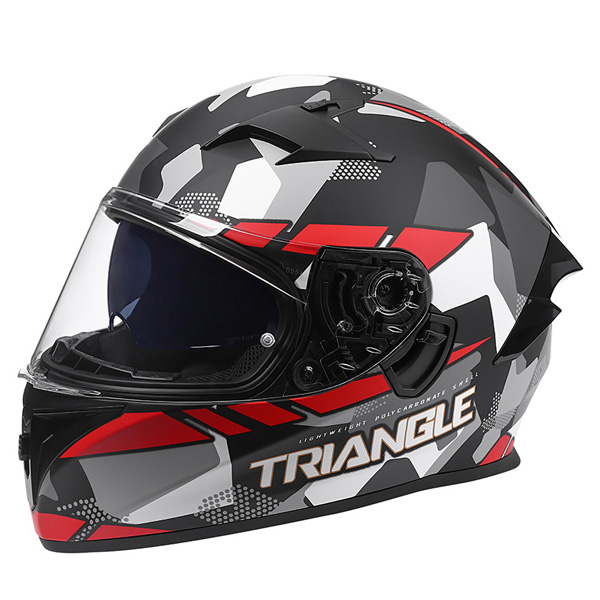 DOT Full Face Double Visor Motorcycle Helmet Cascos Featured Image