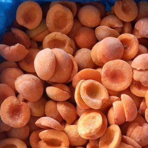 IQF منجمد Apricot halves unpeeled