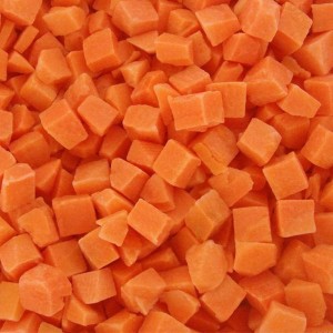 IQF Замарожаная морква, нарэзаная кубікамі гародніна IQF