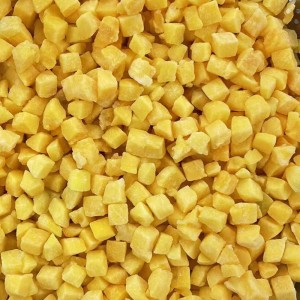 IQF замрзнати жолти праски исечени на коцки
