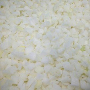 Cebollas congeladas IQF cortadas en cubitos a granel 10*10 mm