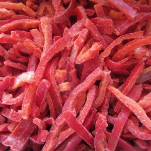 Strisce di peperoni rossi congelati IQF Peperoni congelati