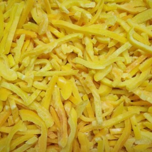 Упакоўка IQF Frozen Yellow Peppers Strips