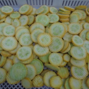 IQF Frozen Yellow Squash လှီးဖြတ်ထားသော အေးခဲထားသော zucchini