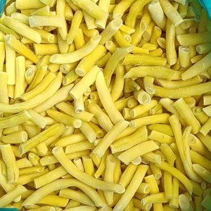 Corte de feijão de cera amarelo congelado IQF