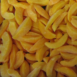 Nova safra de pêssegos amarelos IQF fatiados
