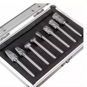 10pcs 1/4″ 6mm double cut metal tool parts set Tungsten Carbide Rotary burrs sets for Grinding cutting Wood Carving