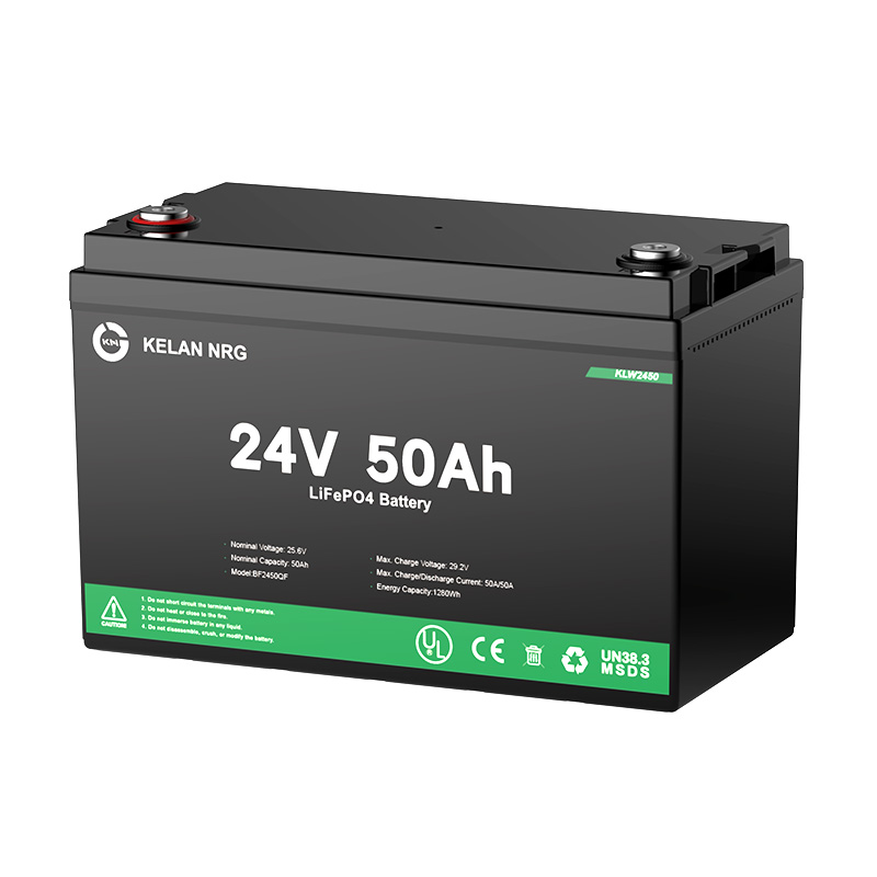 24વોલ્ટ 50Ah ડીપ સાયકલ લિથિયમ બેટરી