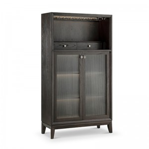 Moore Modern Superior Luxury Accent Simple Piece Gentle Handmade Wood Wine Cabinet Furniture Manufacturer China