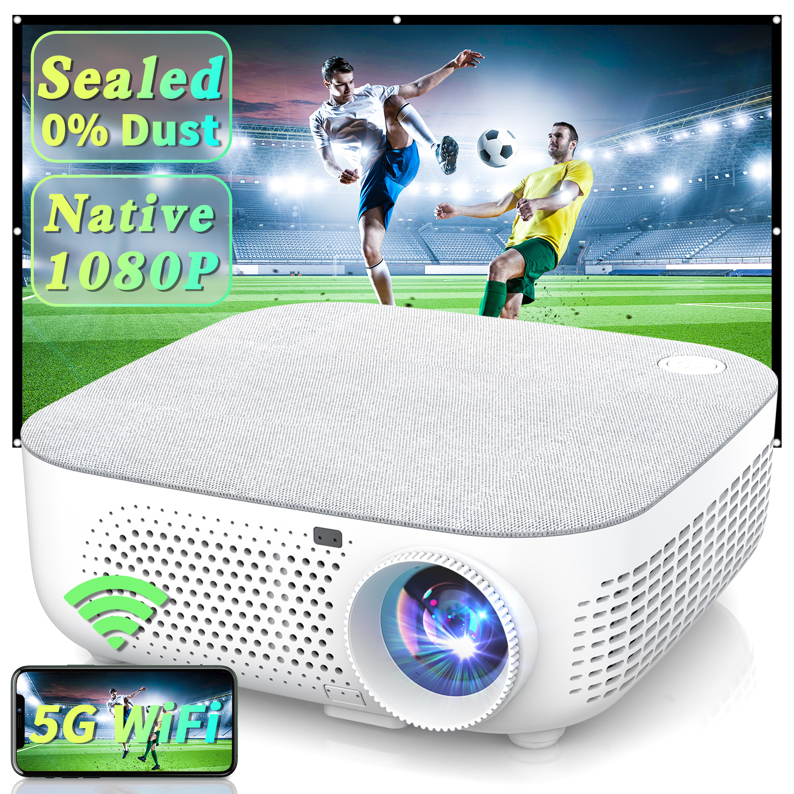 Full Sealed Optical & dustproof bluetooth projector-G1