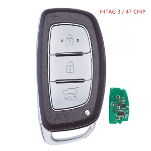 For New Hyundai Tucson keyless Smart 3 button remote key with Hitag3 id47chip 433mhz FSK