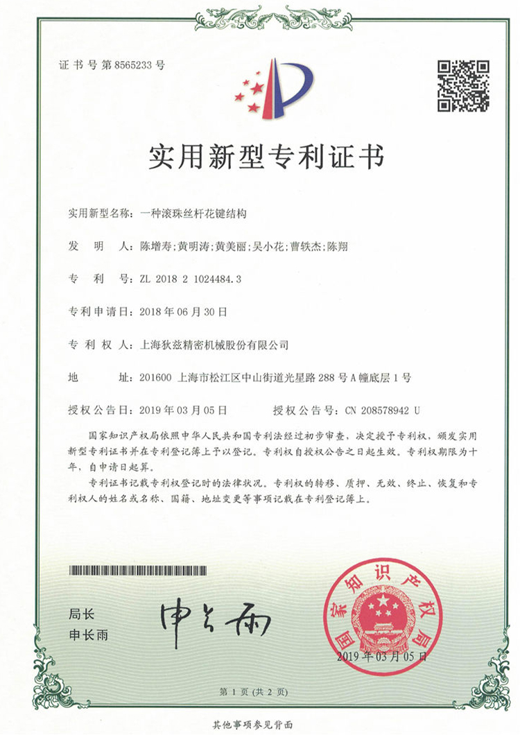 Certificat de brevet (22)