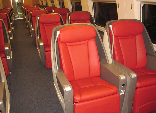 High-speed rail/rail seat leather