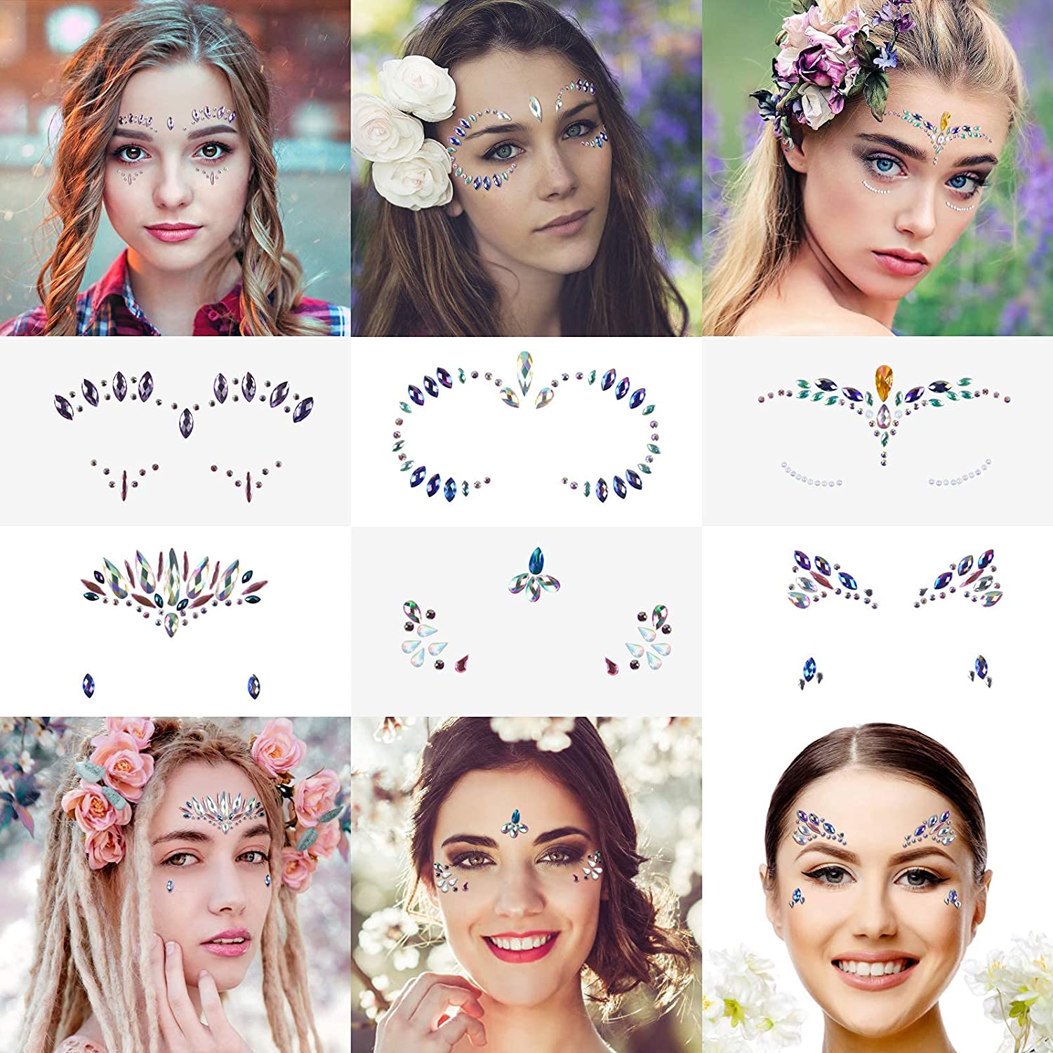 Well-designed Wall Sticker - Face jewel makeup stickers crystal glitter cosmetic accessories – Youlian