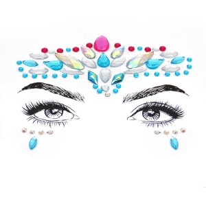 Removable forehead crystal face gem jewel sticker for girls