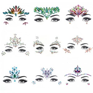 Manufacturing Companies for 3d Puffy Sticker - Makeup glitter face tattoo sticker face gem stickers face body jewel stickers gem stone – Youlian
