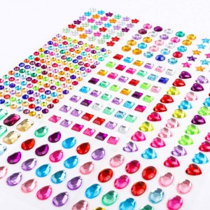 Sparkly Flatback Self Adhesive Jewel Rhinestone Stickers for Kids DIY Crafts