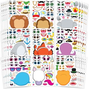 Animal Theme DIY Face Paper Stickers Kits