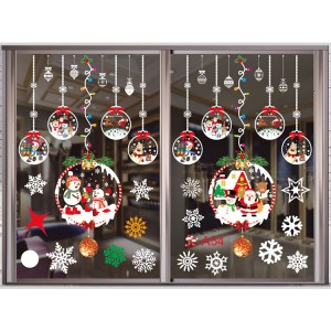 Snowflake static cling Christmas sticker for window decoration