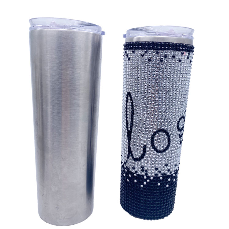 Fast delivery Puffy Sticker - Bling glitter rhinestones water stainless steel crystal tumbler for gifts and daily life – Youlian