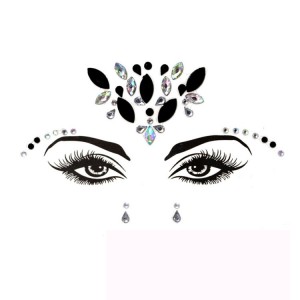 Fast shipping Shining crystal jewel rhinestones face sticker for Masquerade and parties