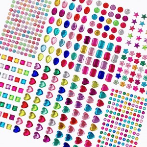 Diversity Crystal Gem Decorative Acrylic DIY Rhinestone sticker sheets