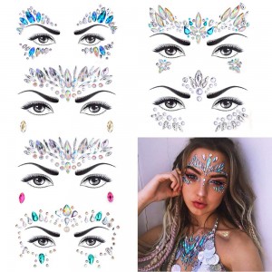 Face jewel makeup stickers crystal glitter cosmetic accessories