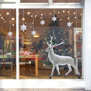 Reusable Christmas static cling window sticker for kid craft