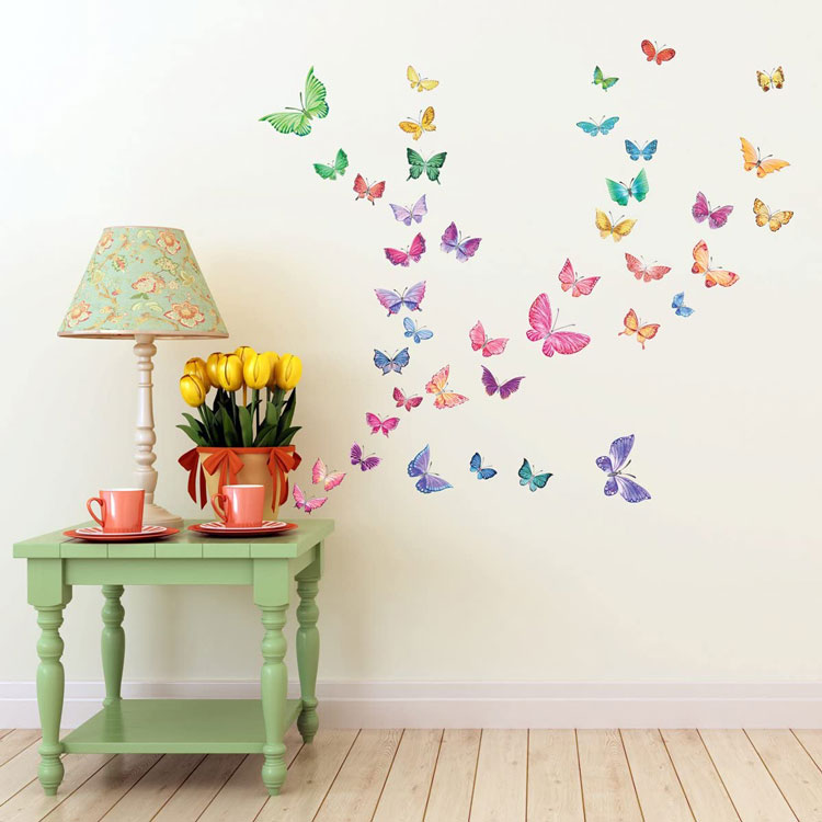 2022 New Style Wall Paper - 3D roommate custom vinyl waterproof butterfly wall decals for home – Youlian