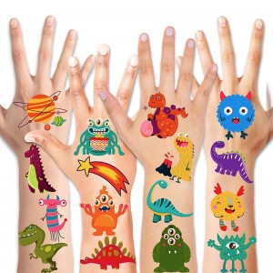 Kawaii dinosaur animal temporary tattoos stickers for kids