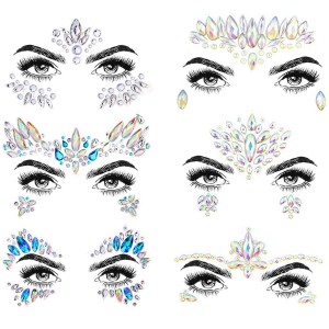 OEM ODM party carnival makeup face jewels rhinestones crystal sticker