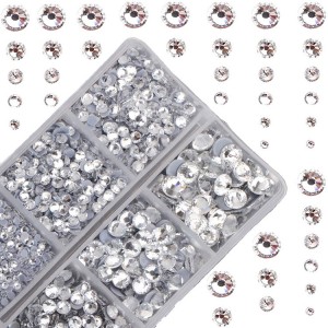 SS3 to SS 50 multi color sparkly crystal flatback glass press on nail rhinestone for decor