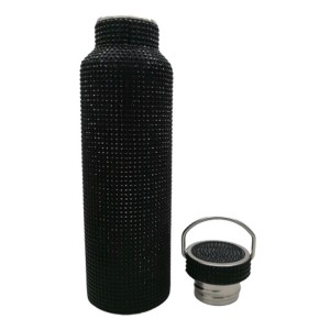 600ml crystal diamond top rhinestone water bottle with handle