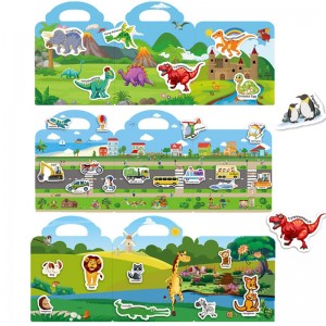 Self Adhesive Removable Silicone Stickers Educational Learning Toys for Kid