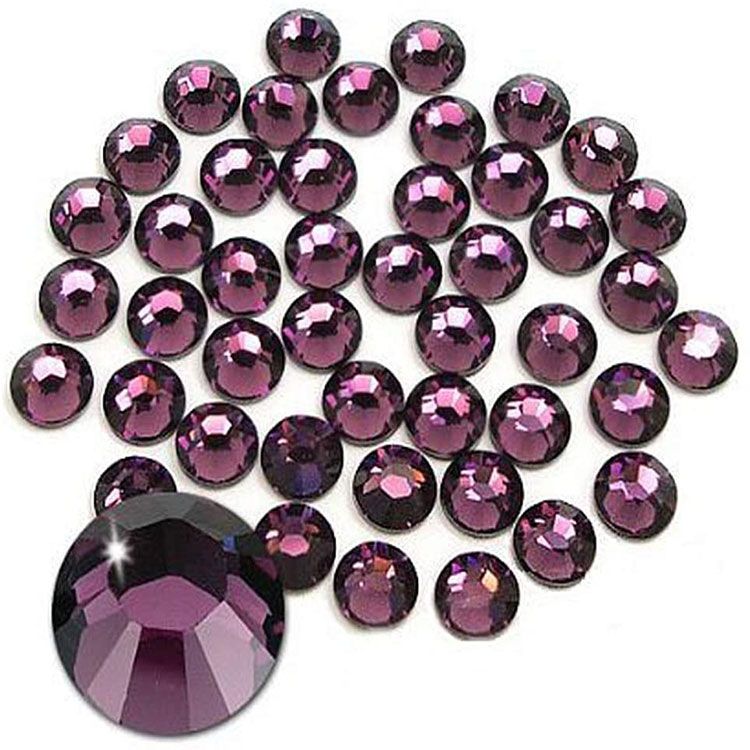 Factory wholesale Body Jewelry Face Sticker - Colorful round 1.5mm to 8mm bling luxury flat back diamond non-hot fix glass rhinestone – Youlian