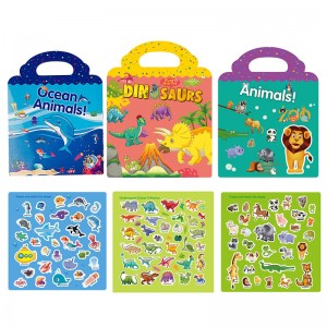 Waterproof clear TPU TPE reusable sticker book for kids reward