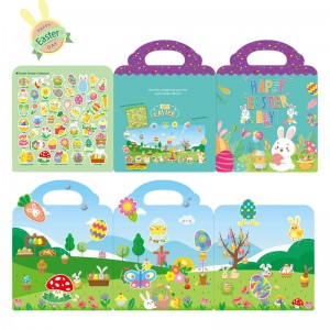 TPE TPU removable play set silicone reusable sticker book
